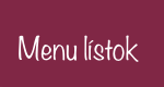 menu lístok